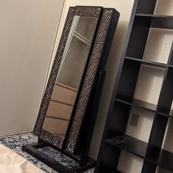 Wood Armoire Mirror