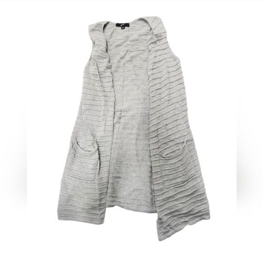 GNW Size Small Gray Sleeveless Knit Cardigan