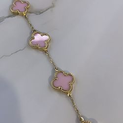 14k Gold Clover Bracelet 