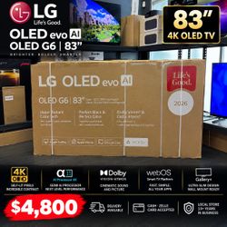 LG OLED G6 83 INCH 4K Smart BRAND NEW TV