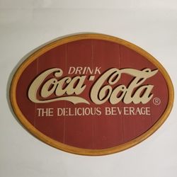 Coca-Cola wooden 18" sign