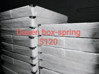 $120 Queen box-spring brand new free delivery same day
