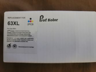 63XL Ink Cartridges for HP Ink 63XL Black and Tri-Color 2-Pack