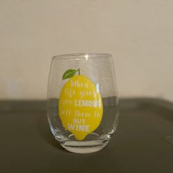 Lemon wine glass