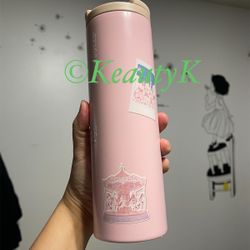 Pink Sakura Cherry Blossom Troy Starbucks Tumbler Hot Cold Cup 16 Oz