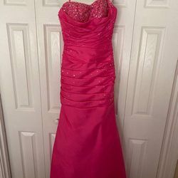 MORI LEE By Madeline Gardner Fuchsia Full Length Size 5/6 Prom Dress
