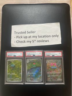 2023 BULBASAUR IVYSAUR VENUSAUR 166 167 & 198 POKEMON MEW EN SIR & IR PSA 9 SET