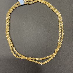 14kt Hollow Rope Chain 