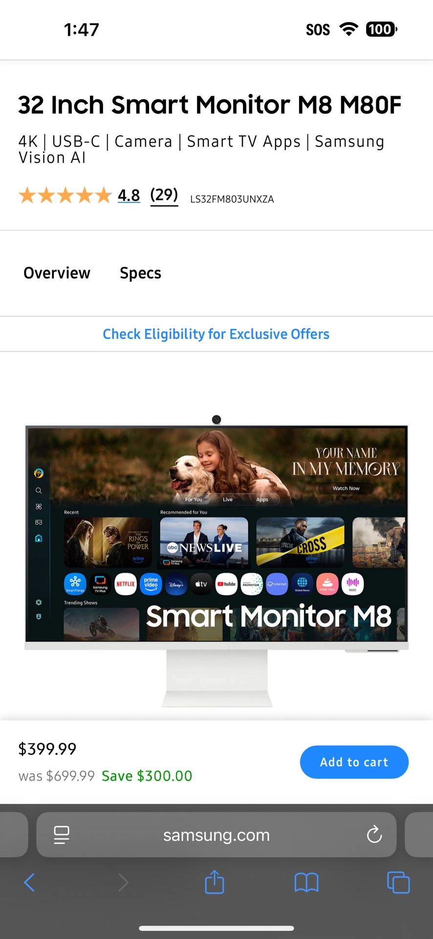 Samsung Monitor Brand New In Box