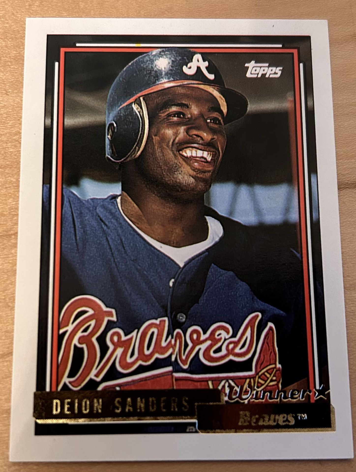 Deion Sanders Topps 1992 Baseball Card 645