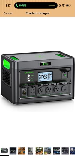 EBL 2400W Portable Power Station LiFePO4 Battery for Home Use 1843.2Wh Solar Generator,Home Battery Backup,12 Outlets(2400W AC Outlets), USB-C PD 100W