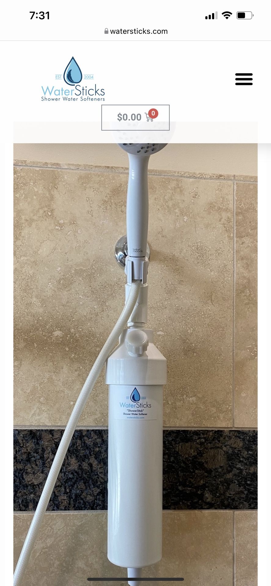 The Shower stick - water Softener/filter