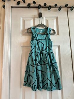 Tea Collection teal dress with stars, size 6