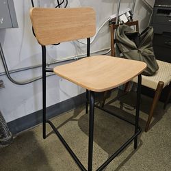 Bar stool chair- metal and wood