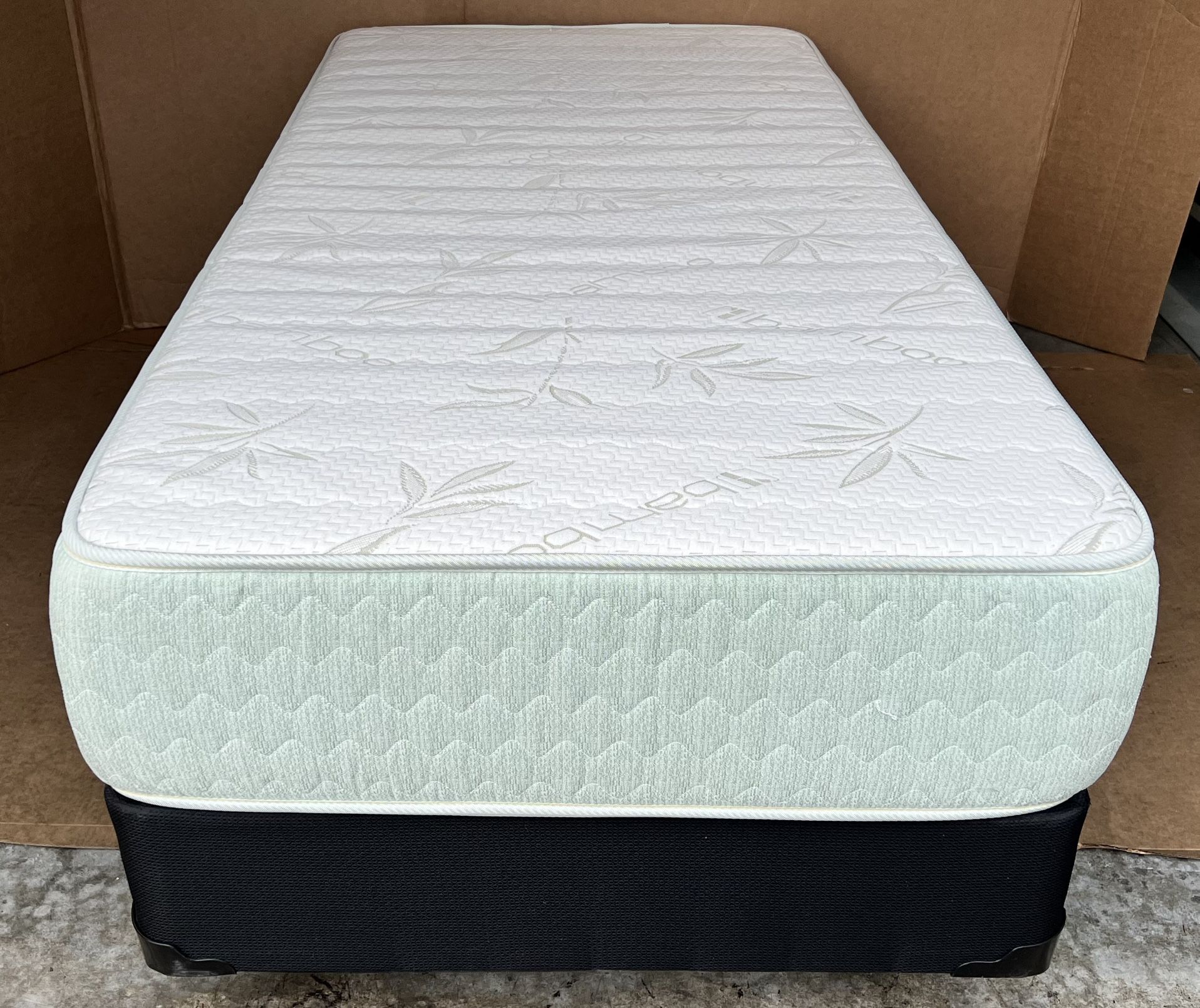 Ex-long Twin Size 2 Sided Flippable Mattress & Boxspring & Frame 