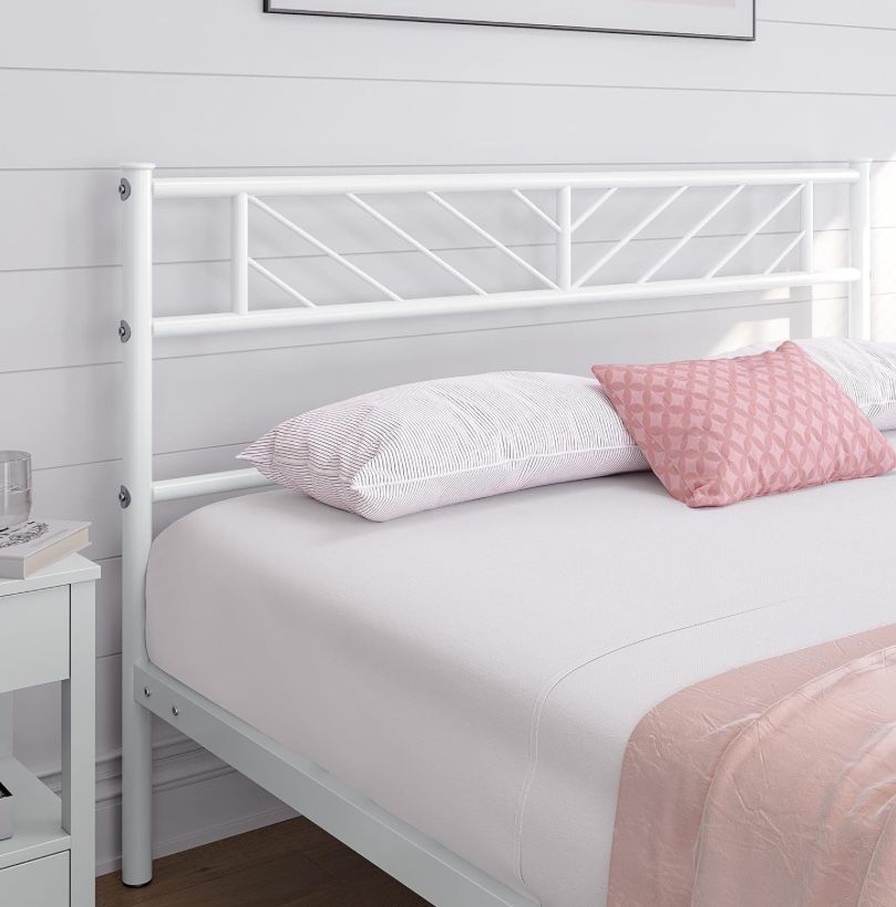 Yaheetech Full Size Platform Bed Frame with Arrow Design Headboard