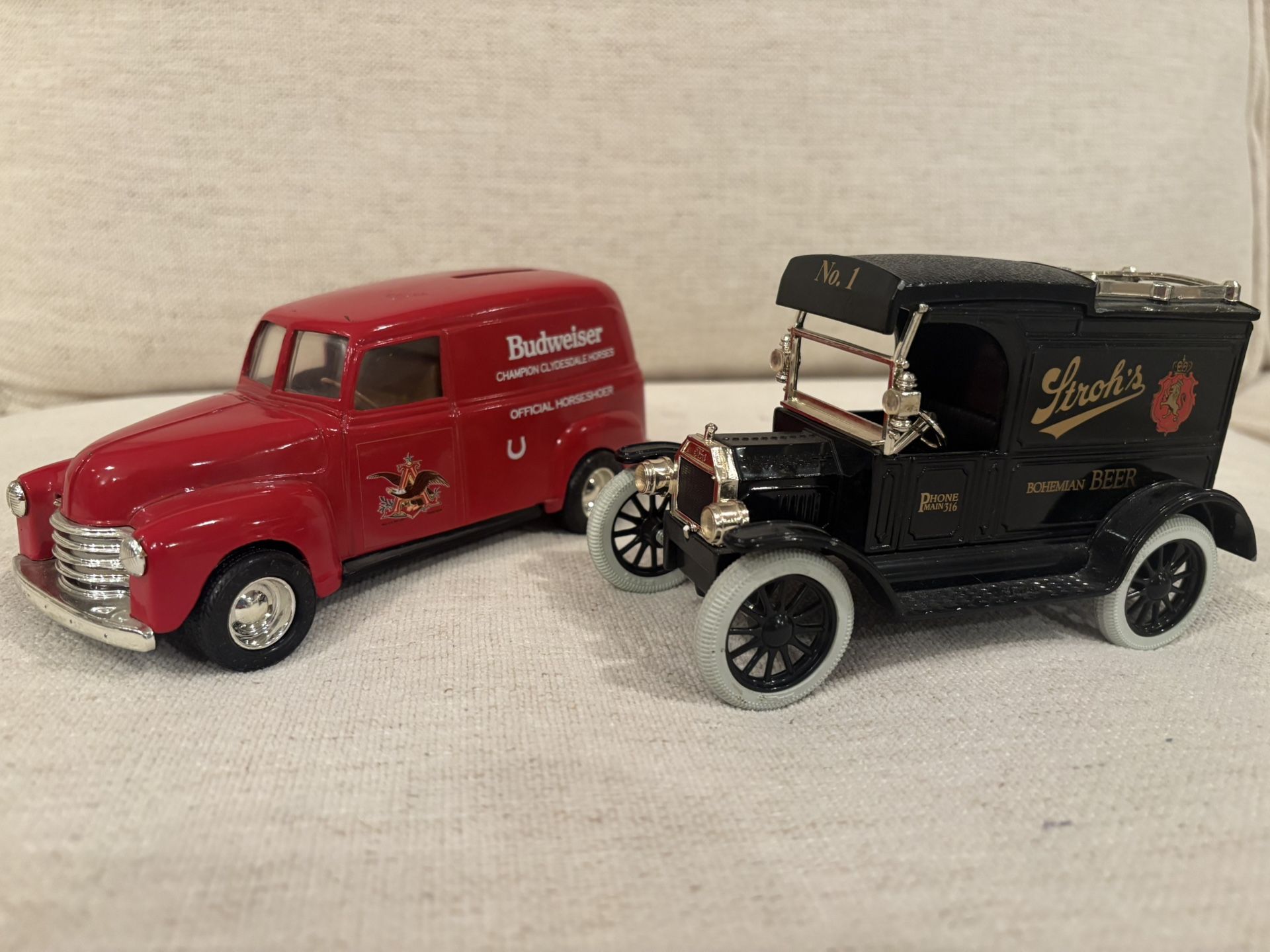 Two Ertl Beer Truck Coin Banks
