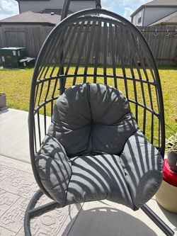 Outdoor Hanging Egg Chair with Stand