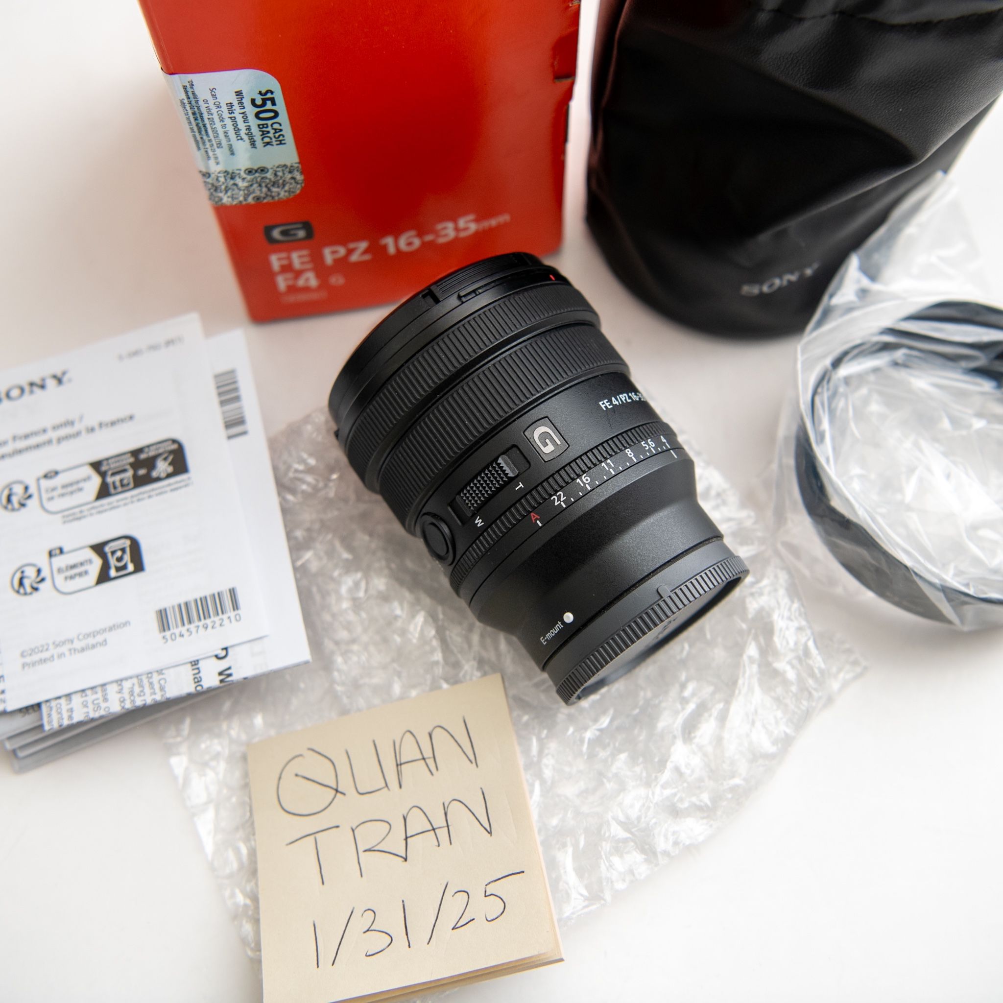 Sony 16-35mm F4 PZ Lens