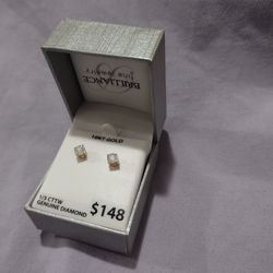 Brilliance Fine Jewelry 10kt Gold 1/3 Cttw Genuine Diamond 💎 Stud Earrings