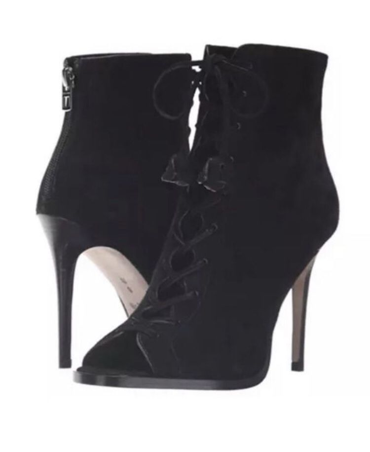 Coach Black Suede Lena Heel US Size 7.5 black