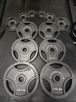 245lb Fitness Gear Olympic Weight Plates Set