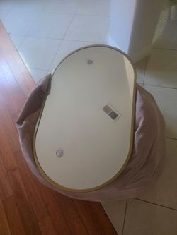 Oval Wall Mirror with Gold Frame