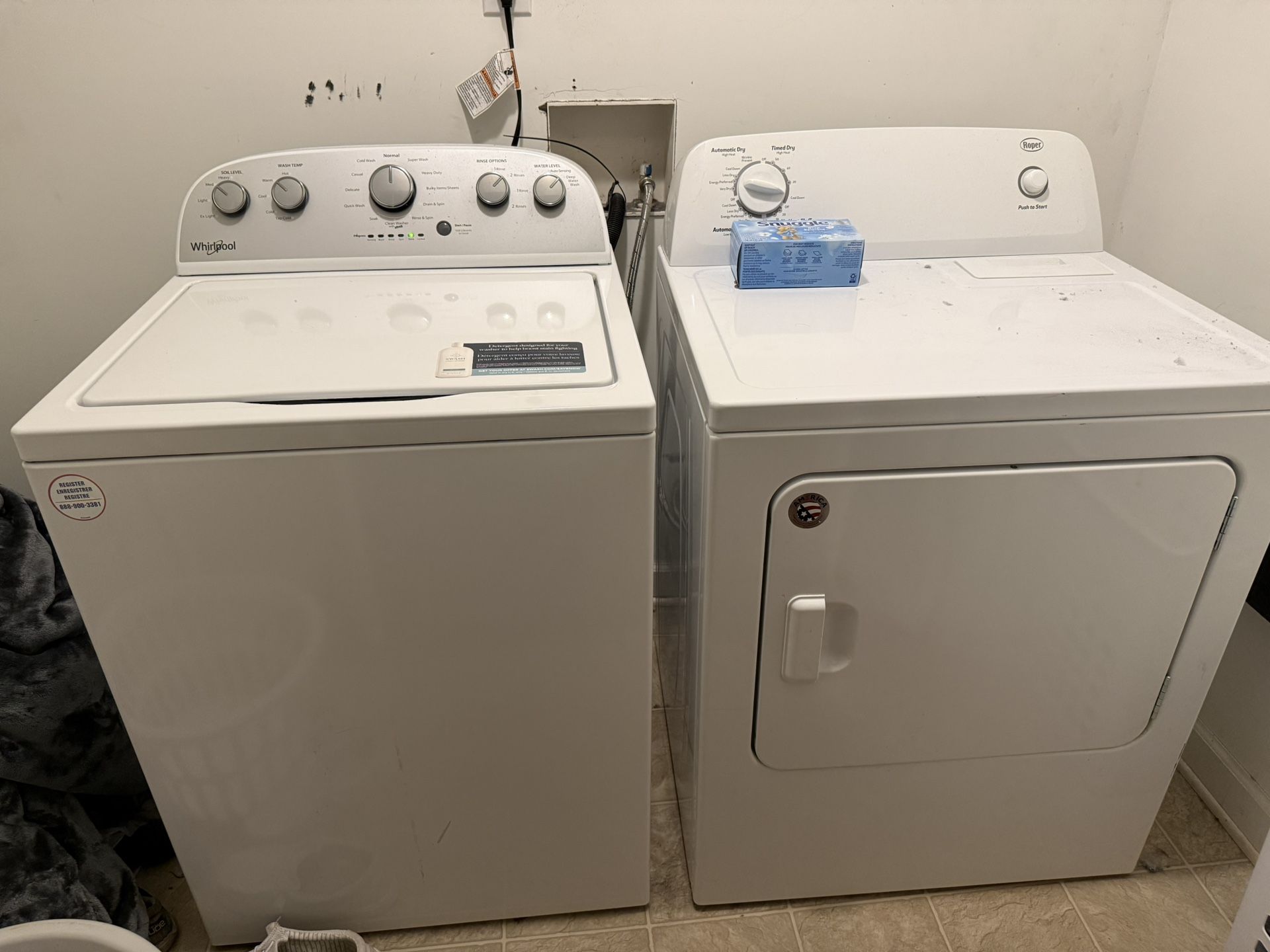 washer and dryer - a year old