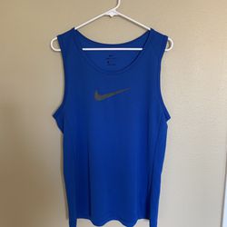 Men Nike Royal Blue Tank Top Medium Polyester. Used Good Condition.
