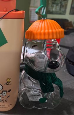 Peanut Starbucks glass tumbler