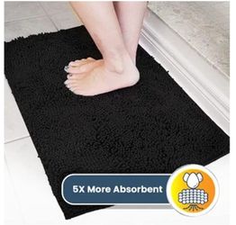 Microfiber Door Mat, Bath Mat and Pet Rug, Non Slip Thick Washable