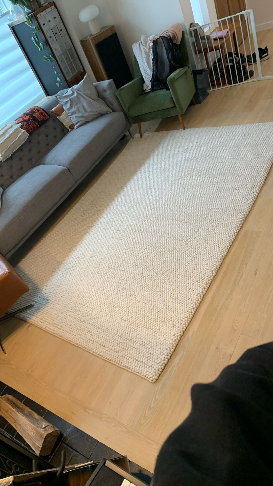 Large Rug Heavily Textured Rug 6x9