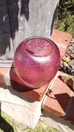 Royal Brierley iridescent studio glass vase