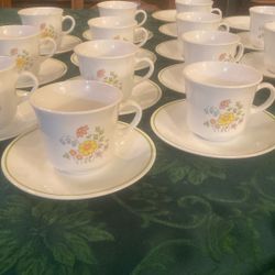 Corelle Coffee Mug & Saucer Set Spring Meadow