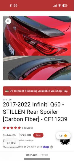 Infiniti q60 spoiler