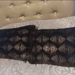 Black, Shiny Pillow