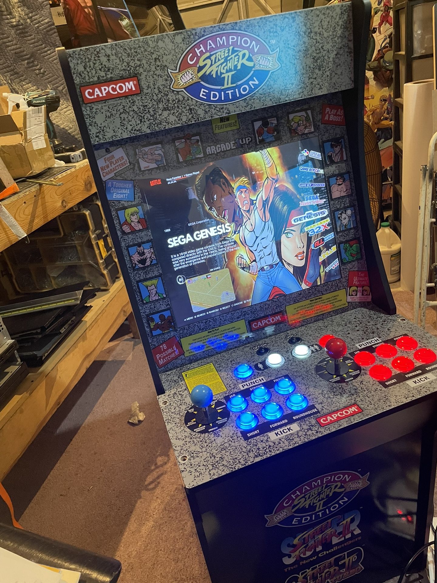 Arcade 1up Street Fighter Upgraded 7700 Games