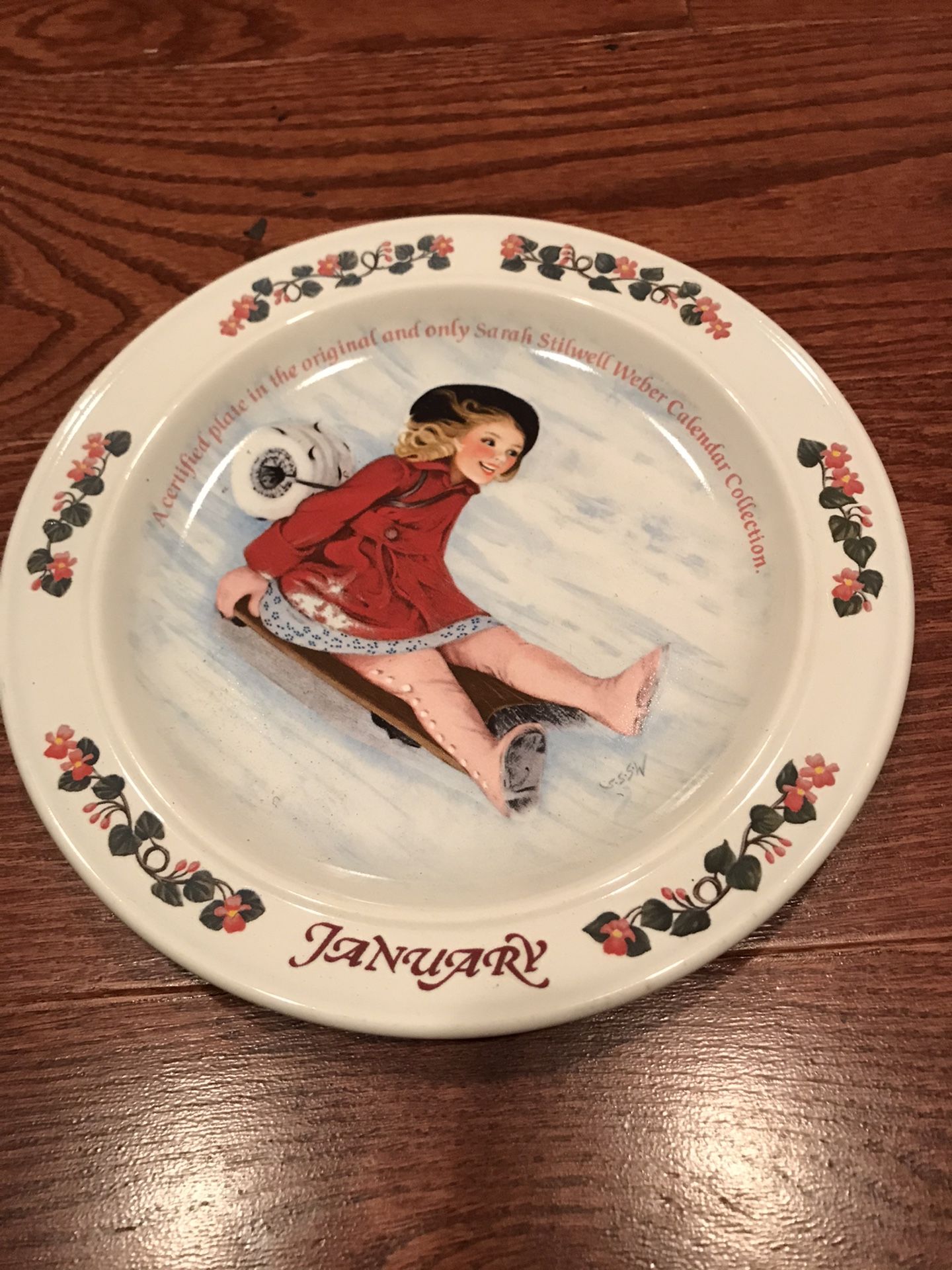 Sarah Stilwell Weber calendar collection, “January” collector plate