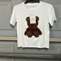 Yahemuei White T-shirt Small Size Women 