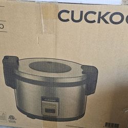 Cuckoo - 60 Cups Cooked XL Rice Cooker Warmer with Nonstick Pot Easy Switch Start /Black (CR-3055) - Silver
