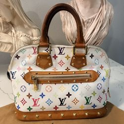 Louis Vuitton Multicolor Alma Handbag – White (Authentic Vintage)