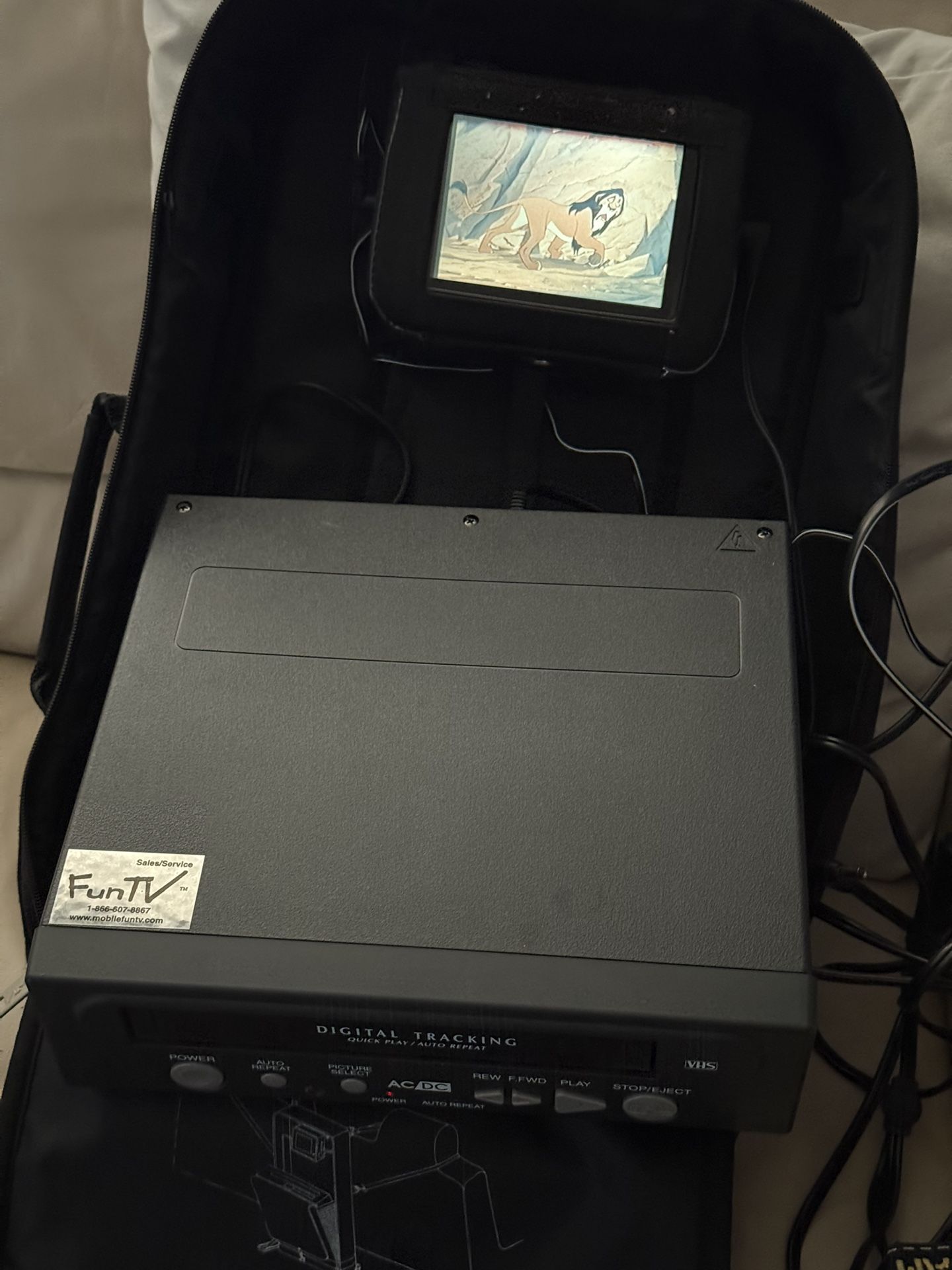 Vintage Funai Fun TV Portable TV VHS VCR Player MFV210C Tested Working