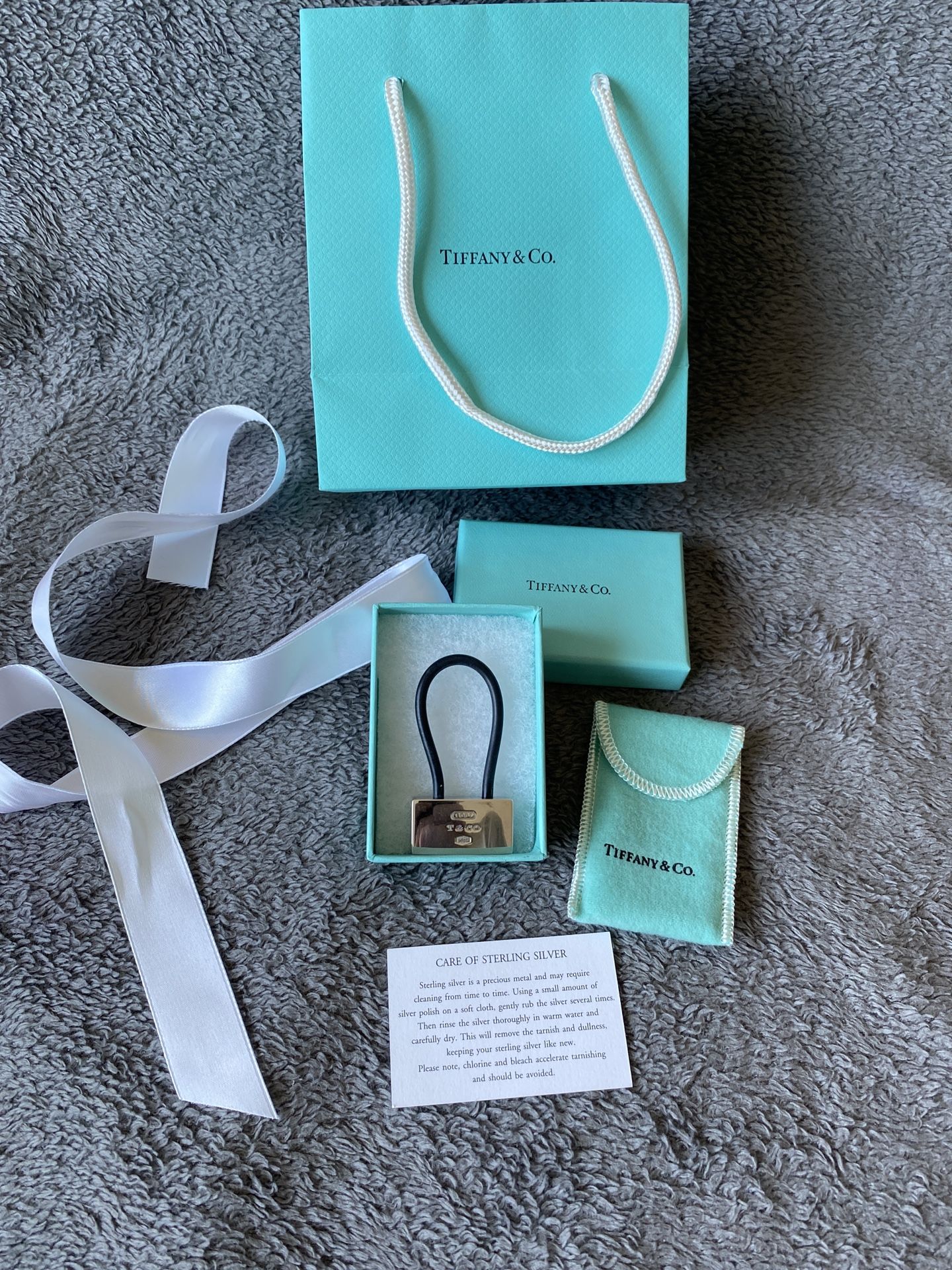 Tiffany & Co NEW Empty Blue Box Suede Pouch Gift Bag Polishing Cloth  Packaging