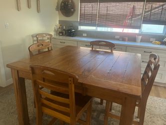 Oak table and chairs