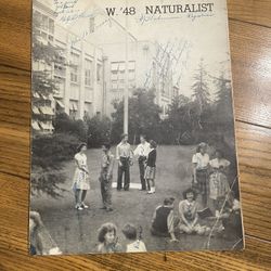 Vintage 1948 John Muir Junior High School 'W 48 Naturalist' Yearbook