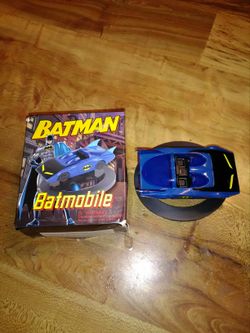 Collectible Batmobile and box