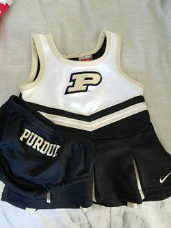 Purdue baby cheerleading outfit 12mo.