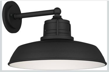Kichler 15 Inch Fielding 1 Light Outdoor Industrial Wall Light, in Textured Black, Waterproof Aluminum, (10.75" H x 15" W), 59206BKT Color: Texture