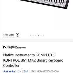 Native Instruments KOMPLETE Kontrol S61 MK2 Keyboard Controller