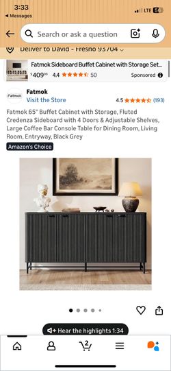 65in Fatmok buffet cabinet